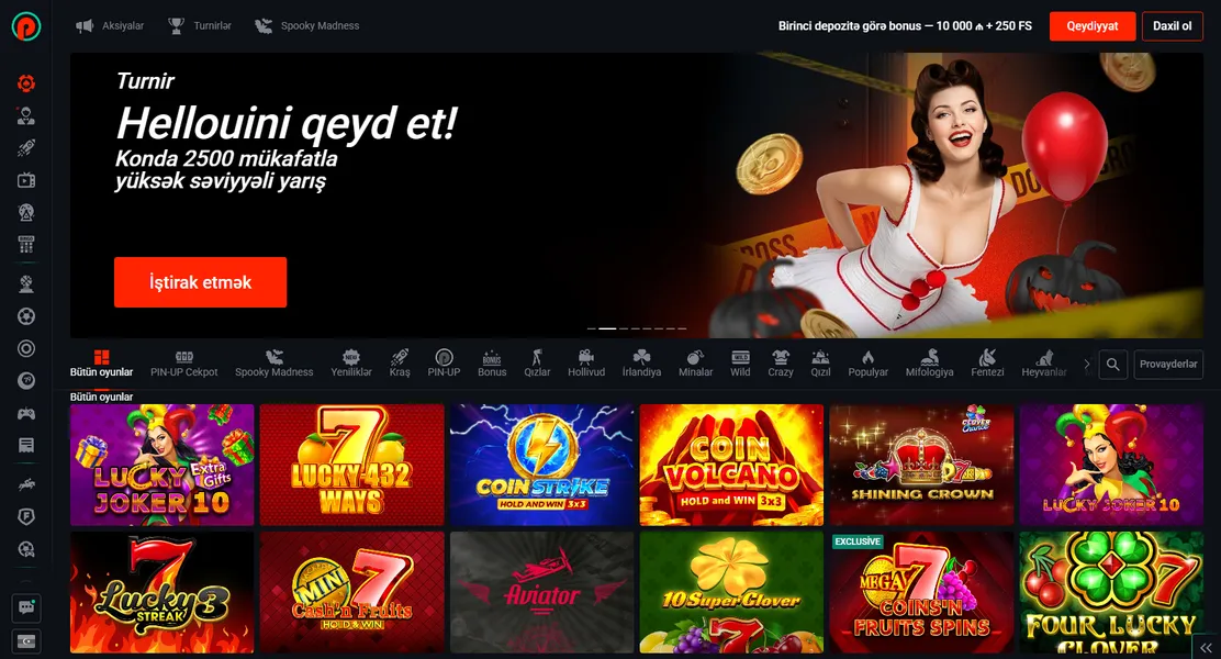 PinUp maliyyə əməliyyatları: Depozit və pul çıxarılması